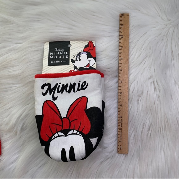 Minnie Mouse NEW oven mitts & red tote bag gift - Picture 6 of 13